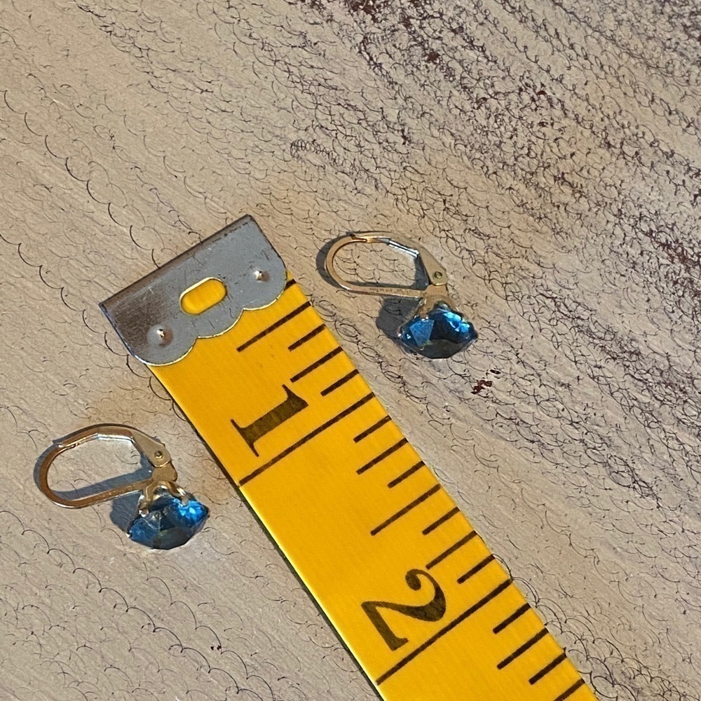 Alex&Ani Retired Intuition Blue Gold Drop Earrings - Picture 6 of 9